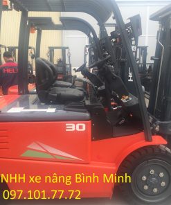 xe nâng 4 bánh chạy điện nâng 3 tấn