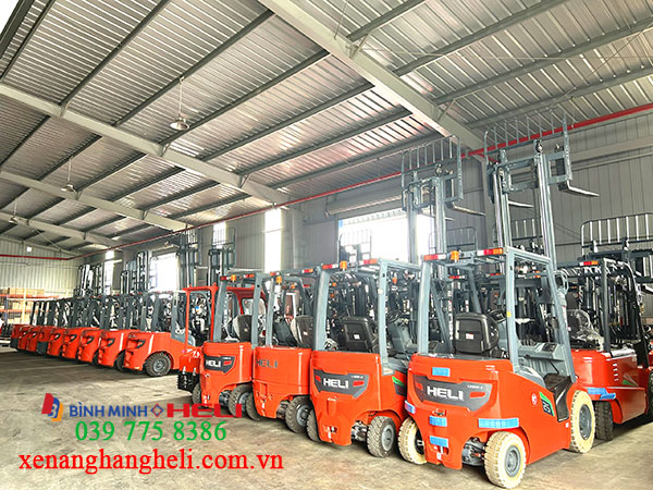 Kho Xe Nâng Tay điện Dắt Lái 1 Tấn Heli